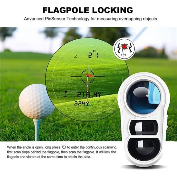 Golf Rangefinder with Slope & Pin Lock Vibration,External Slope Switch for Golf - Picture 2 of 6
